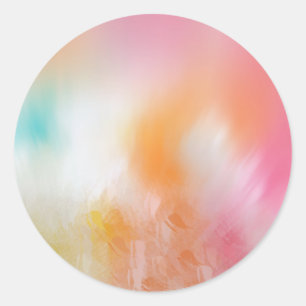 Farbige Pink Rot Gelb Blau Vorlage Abstract Runder Aufkleber