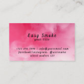 Farbige Pink Smoke Vape Shop Visitenkarte (Rückseite)