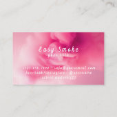 Farbige Pink Smoke Vape Shop Visitenkarte (Rückseite)