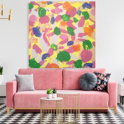 Farbige Pinselstriche Abstrakt Art Leinwand drucke (Insitu (Wohnzimmer))