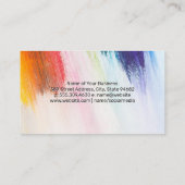 Farbige Pinselstriche | Ausdrücklich Visitenkarte (Rückseite)