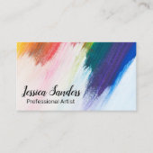 Farbige Pinselstriche | Ausdrücklich Visitenkarte (Vorderseite)