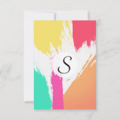 Farbige Pinselstriche Einladung (Rückseite)