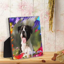 Farbige Pinselstriche Foto Fotoplatte