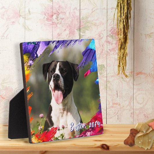 Farbige Pinselstriche Foto Fotoplatte