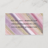 Farbige Pinselstriche | Gold Flakes | QR-Prüfung Visitenkarte (Rückseite)