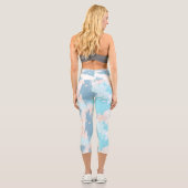 Farbige Pinselstriche in Aquarellfarbe Spritzer Mu Capri Leggings (Rückseite)