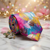 Farbige Pinselstriche Krawatte