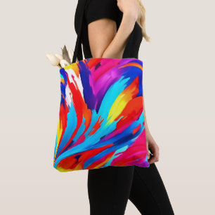 Farbige Pinselstriche Kunst Tasche
