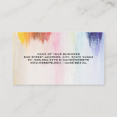Farbige Pinselstriche | Künstlerisch Visitenkarte (Rückseite)