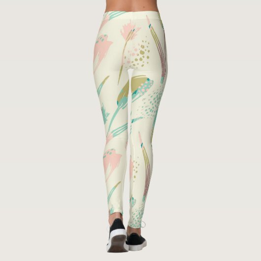 Farbige Pinselstriche Leggings (Rückseite)