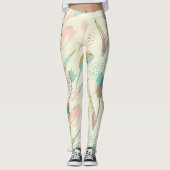 Farbige Pinselstriche Leggings (Vorderseite)