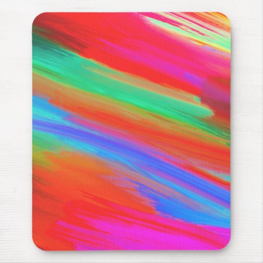 Farbige Pinselstriche Mousepad (Vorne)