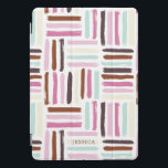 Farbige Pinselstriche Personalisiert iPad Pro Cover<br><div class="desc">Vergnügen abstrakte Muster von bunten Pinselstrichen. Personalisieren Sie es mit Ihrem Namen oder Monogramm.</div>
