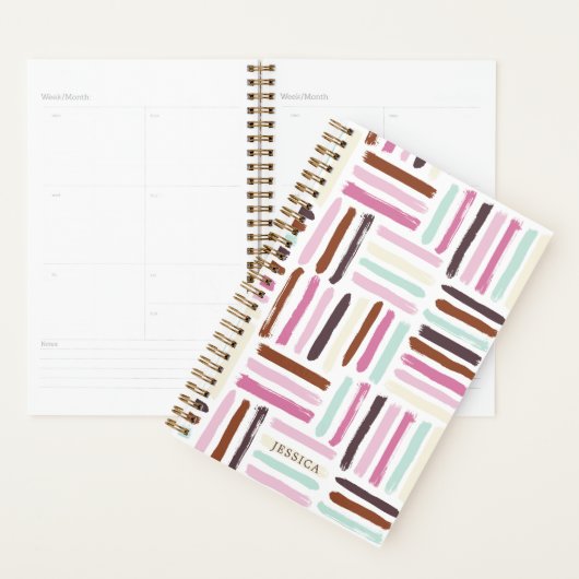 Farbige Pinselstriche Personalisiert Planer (Anzeige)