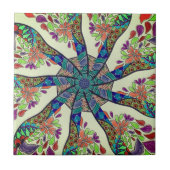 Farbige Pinwheel Keramik Tile Fliese (Vorderseite)