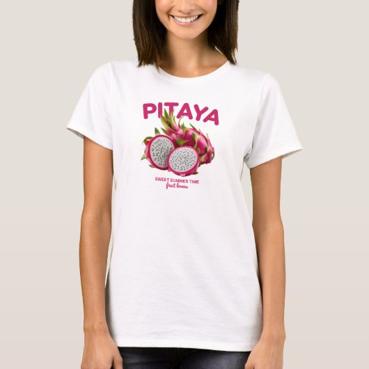 Farbige Pitaya-Drachenfrucht-Sommer-Design T-Shirt (Vorderseite)