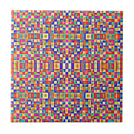 Farbige Pixel Fliese (Vorderseite)