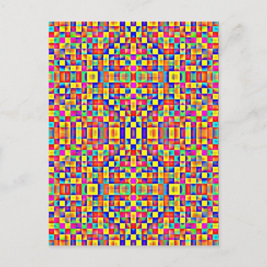 Farbige Pixel Postkarte (Vorderseite)