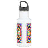 Farbige Pixel Trinkflasche (Rückseite)