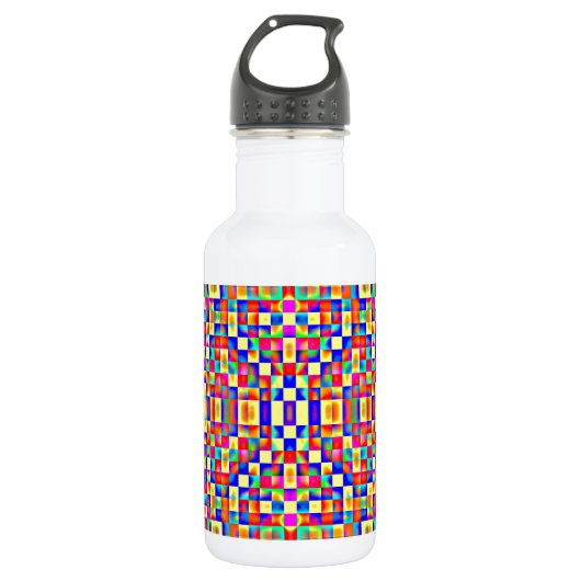 Farbige Pixel Trinkflasche (Vorderseite)