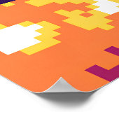 Farbige Pixelkunst | Buddha vermitteln Poster (Ecke)