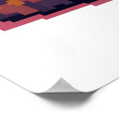 Farbige Pixelkunst Poster (Ecke)