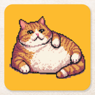 Farbige Pixelkunst Rechteckiger Pappuntersetzer
