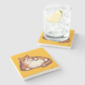 Farbige Pixelkunst Steinuntersetzer (Seitenansicht)