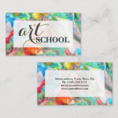 Farbige Plastikkunstschule - Art Teacher Card Visitenkarte (Vorne/Hinten)