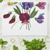 Farbige Platterbsen Geschirrtuch (Gefaltet)