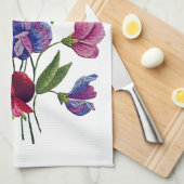 Farbige Platterbsen Geschirrtuch (Viertel Falte)