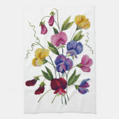 Farbige Platterbsen Geschirrtuch (Vertikal)