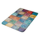 Farbige Plätze Badematte (Schrägansicht)