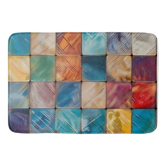 Farbige Plätze Badematte (Vorderseite)