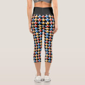 Farbige Plätze Capri Leggings (Rückseite)