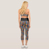 Farbige Plätze Capri Leggings (Rückseite)