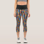 Farbige Plätze Capri Leggings (Vorderseite)