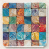 Farbige Plätze Getränkeuntersetzer (Vorderseite)