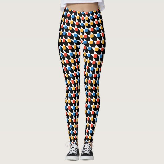 Farbige Plätze Leggings (Vorderseite)