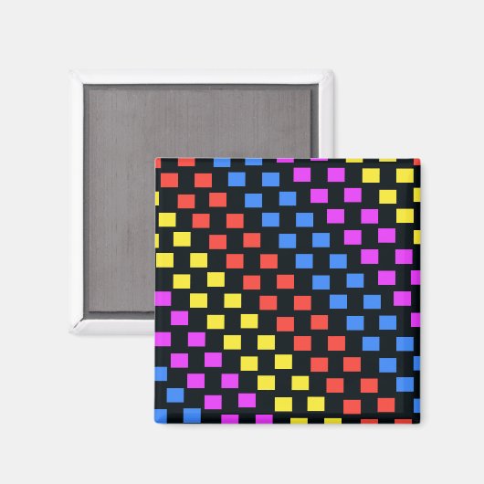 Farbige Plätze Magnet (Vorderseite/Rückseite)