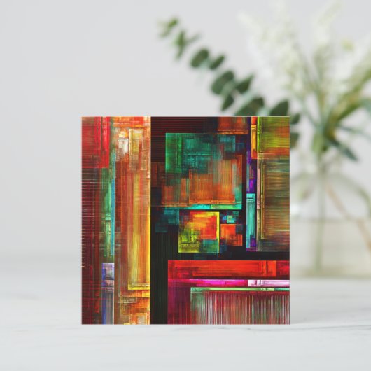 Farbige Plätze Modernes Abstraktes Kunstmuster #04 (Stehend Vorderseite)