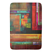 Farbige Plätze Modernes Abstraktes Kunstmuster #04 Badematte (Vorderseite Vertikal)