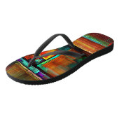 Farbige Plätze Modernes Abstraktes Kunstmuster #04 Badesandalen (Schrägansicht)