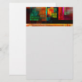 Farbige Plätze Modernes Abstraktes Kunstmuster #04 Briefpapier (Vorne/Hinten)