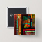 Farbige Plätze Modernes Abstraktes Kunstmuster #04 Button (Vorne & Hinten)