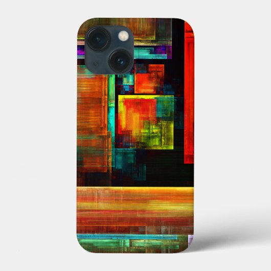 Farbige Plätze Modernes Abstraktes Kunstmuster #04 Case-Mate iPhone Hülle (Rückseite)