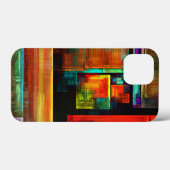 Farbige Plätze Modernes Abstraktes Kunstmuster #04 Case-Mate iPhone Hülle (Rückseite (Horizontal))
