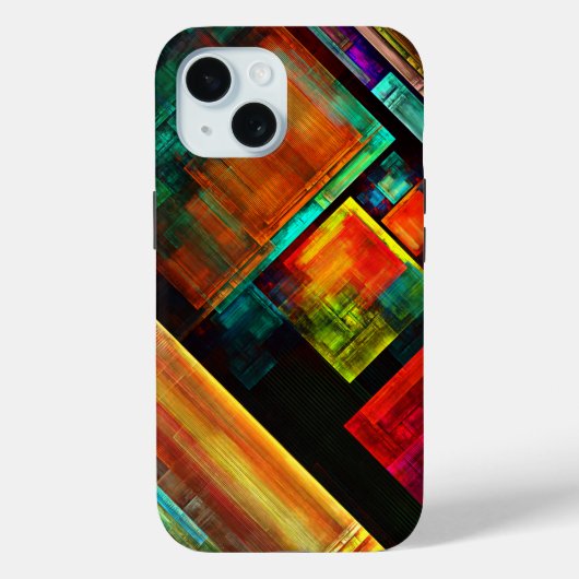 Farbige Plätze Modernes Abstraktes Kunstmuster #04 Case-Mate iPhone Hülle (Rückseite)