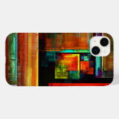 Farbige Plätze Modernes Abstraktes Kunstmuster #04 Case-Mate iPhone Hülle (Rückseite (Horizontal))